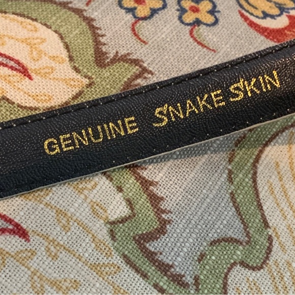 Rayman Ridless Women's Belt Genuine Snakeskin SZ Medium Color brown 32.5” - Picture 7 of 8